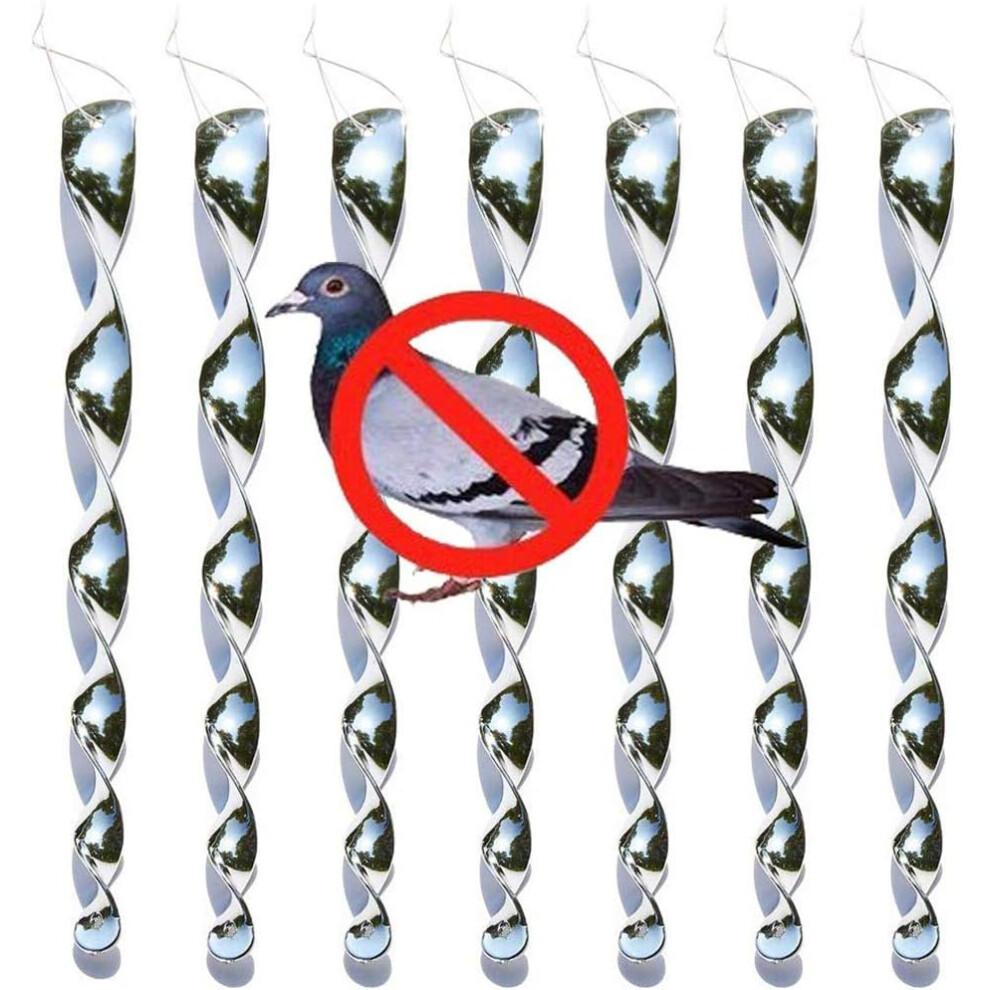 Reflective Spiral Anti-bird Repellent, Outdoor Protection for Balcony and Garden (set of 8)