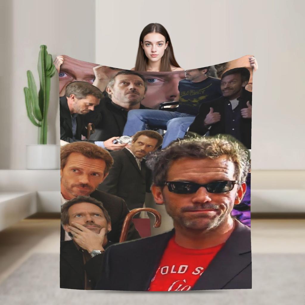 Dr. Gregory House Blankets Quality Warm Soft House MD American Television Bedding Throws Winter Travel Bedroom Funny Bedspread