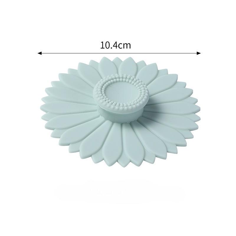 Silicone Sunflower Water Cup Lid Reusable Seamless Leakproof Cup Cover Dust-proof Sealed Coffee Mug Lids Glass Cup Lid