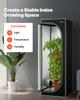 VEVOR Indoor Grow Tent, 60 x 60 x 180 cm, 600D High Reflective Mylar, Indoor Plant Tent with Observation Window, Floor Tray & Zipper