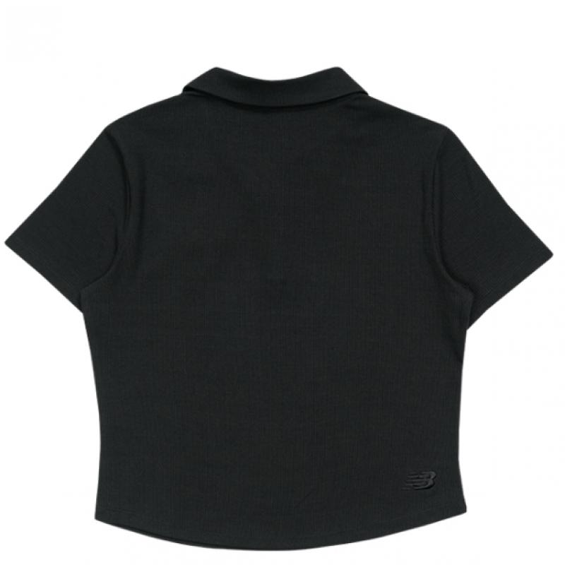 New Balance Women Summer Ribbed Collar ShorT Sleeve T shirT Nbnff2w512 19
