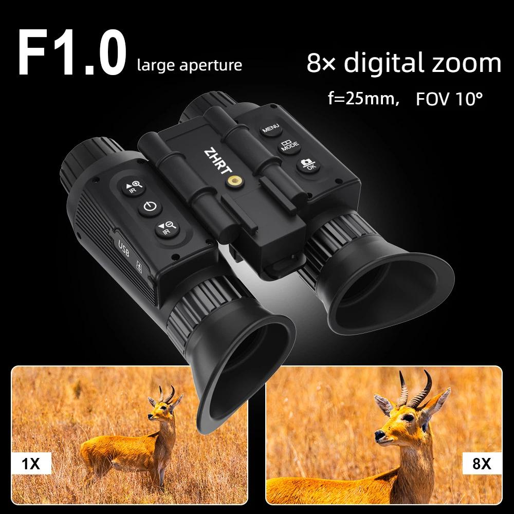 Head Mounted NV8300 Infrared Night Vision Binocular 8x Digital Zoom 4K UHD 36MP 3D Night Vision Goggles Video Recording