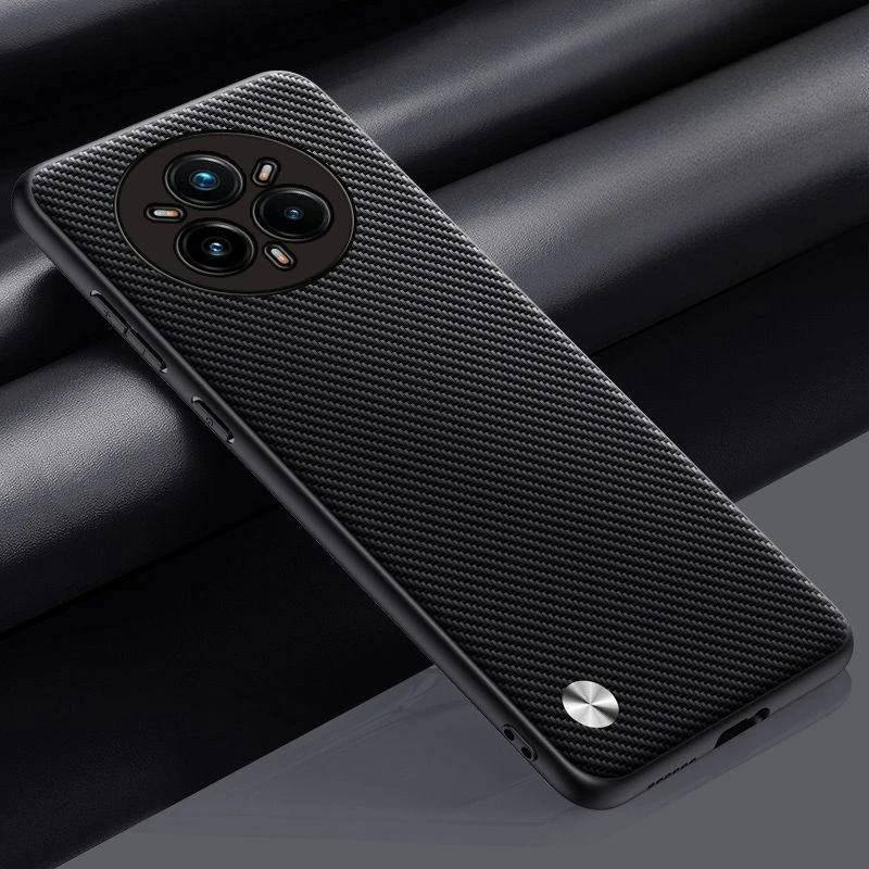 

Для Realme 14 Pro Plus чехол простой PU кожаный силиконовый TPU защитный чехол для Realme 14X 14Pro + 13 Plus ударопрочный жесткий бампер For Realme 14 Pro 5G матовый черный