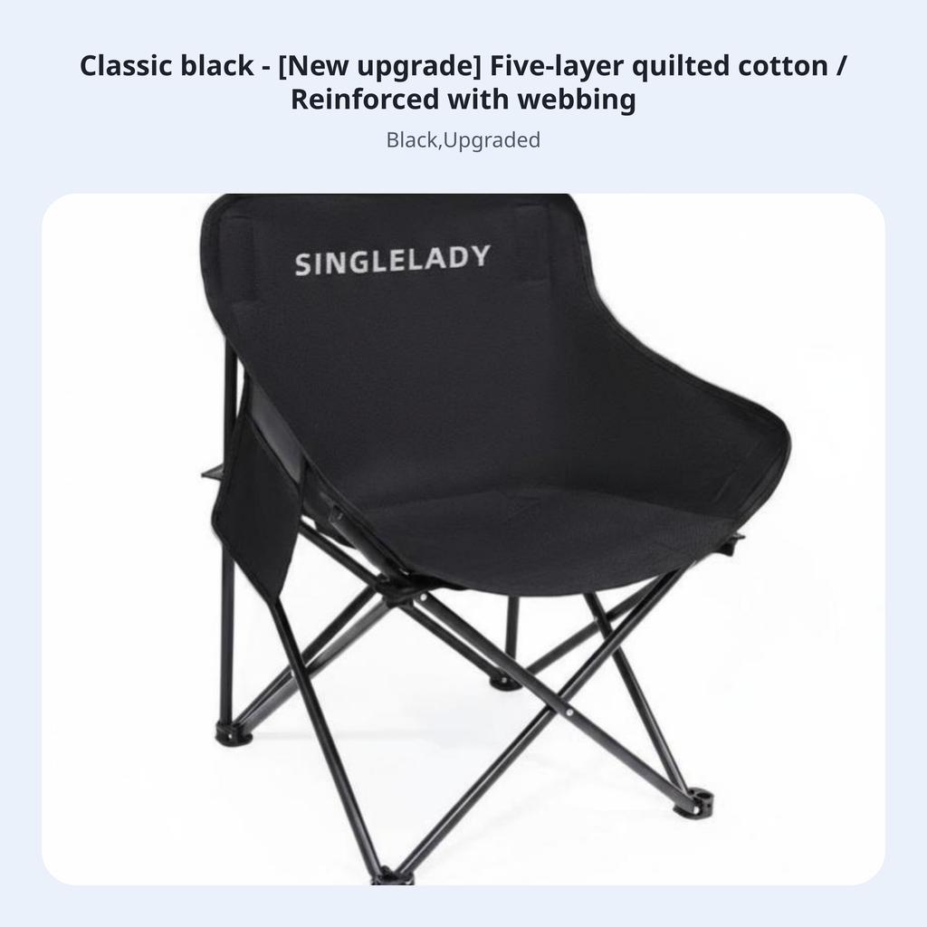 Highrear Moon Chair Foldable Highrear Foldable Chair Lightweight Long-Lasting Construction For Beachand Proceeders Rearpackers
