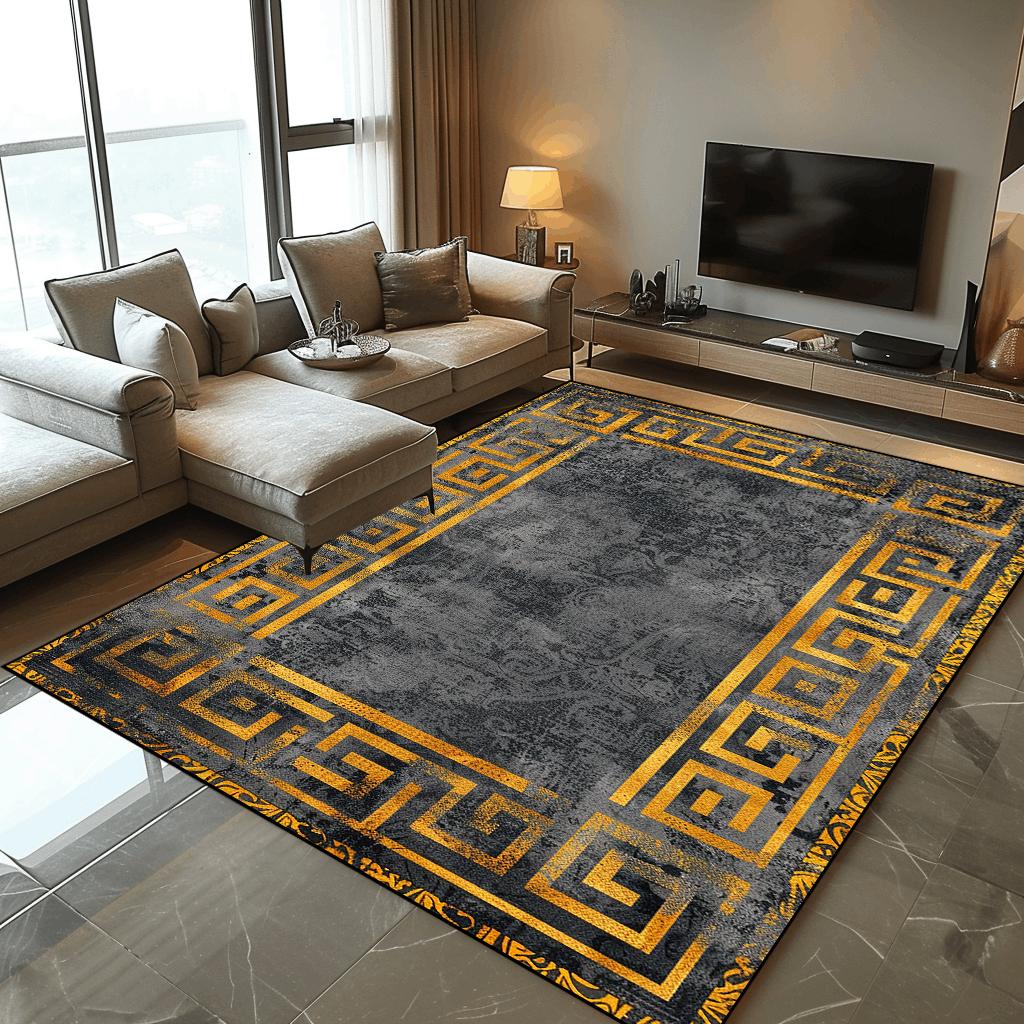 Modern Abstraction Rug Living Room Decoration Luxury Light Carpet Large Area Bedroom Comfortable Soft Mat Non-slip Lounge Rug