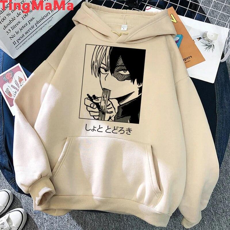 My Hero Academia Shoto Todoroki hoodies Unisex y2k aesthetic printed Korea 2021 Unisex pullover 2021 Unisex Hoodie