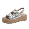New sandals women's summer outer wear thick-soled heightening versatile fashionable flat non-slip open-toed women's shoes