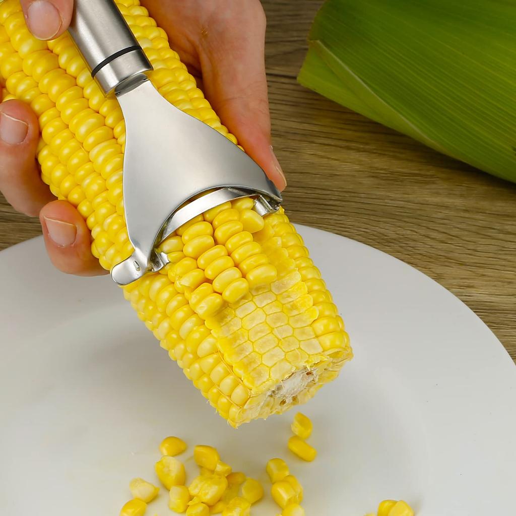 Corn Peeler Stripper For Corn On The Cob Remover Tool,Stainless Steel Kitchen Grips Corn Planer Cob Cutter Kernels
