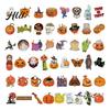 Vodotěsné Halloweenské Samolepky 50 ks Samolepek, Gotický Styl Strašidelné Dýňové Samolepky Duch Čarodějnice Netopýr Svátky Dárky pro Děti Dospívající Dospělé Odolná Nálepka