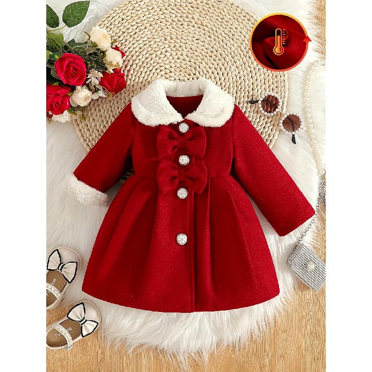 high qualityBaby Girl Clothing, Baby Products, Girls' Clothing, Fashionable And Versatile Button Jacket For Baby Girls, 0-3 Years Old, With A Long