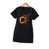 Girls' Sunflower Pattern T-Shirt Dress for Summer, Children's Casual Dress