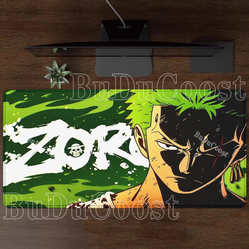 Anime Mouse Pad Roronoa Zoro One Piece Computer HD printing Gaming Mousepad PC Keyboard Carpet Non-Slip Office esports Desk Mat