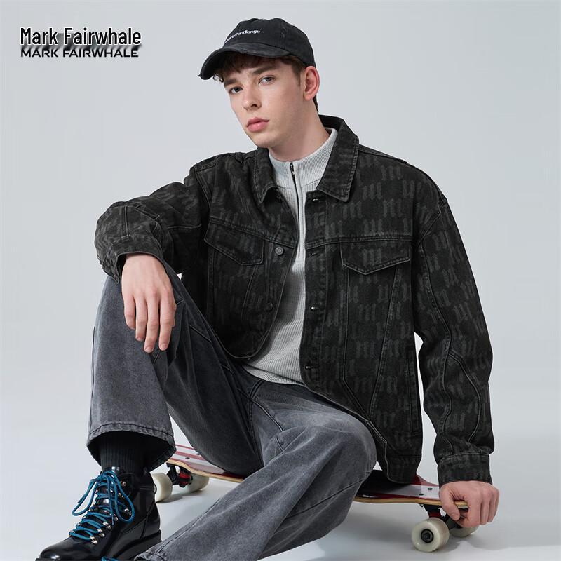 

Mark Fairwhale Men s Monogram Denim Jacket 2XL