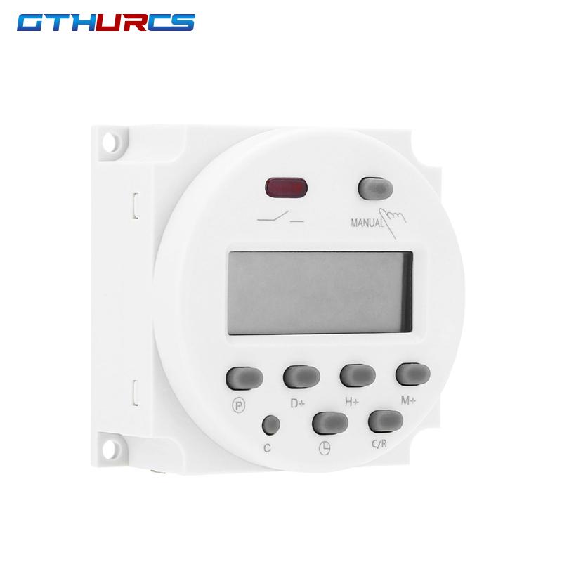 GTHURCS 220V 110V 24V 12V CN101A Timer Switch Digital LCD Power Timer Programmable Time Switch Relay 16A high quality CN101 Relays 5