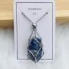 Crystal Cage Necklace Fashionable Metal Chain Neckwear Women Men Collecting Stone Holder Neckchain Jewelry Silver/Gold