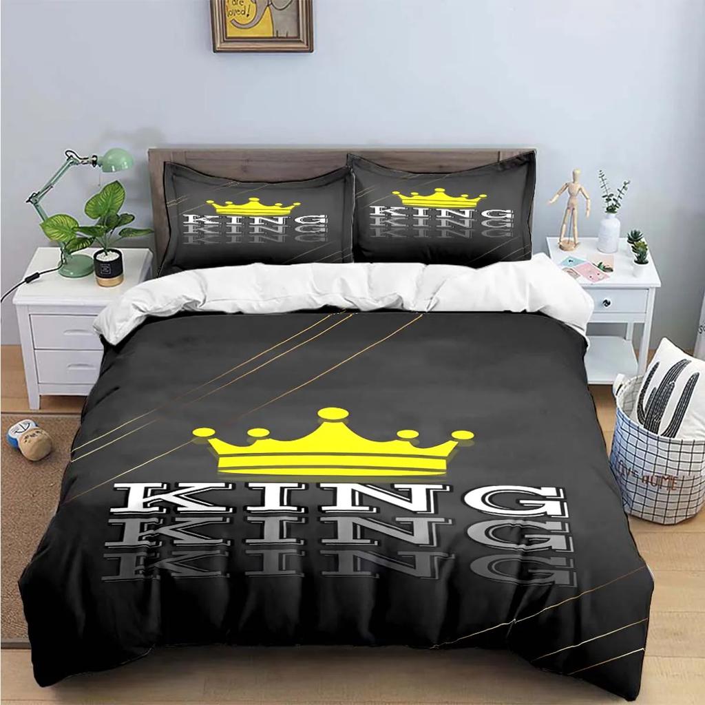 Het Rea Mode King Queen Sängkläder Set Singel Twin Full King Size Söta Djur Sänglinne Vuxna Tonåringar Sovrum Lyxig Gåva