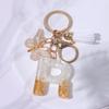 Chic White Tassel Letter Keychain with Resin Epoxy Pendant - Stylish Ornament for Bags