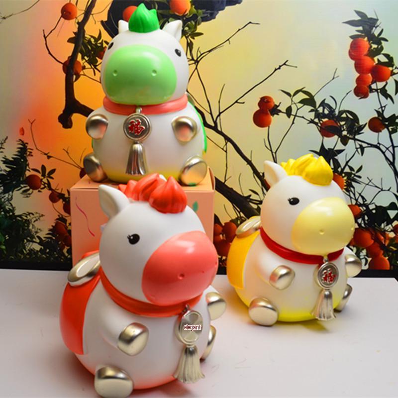 2026 Vårfest Häst Spara Pengar Burk - Kreativ Liten Häst Prydnad för Barnens Nyårspresent