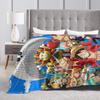 One Anime P-Pieces  Flannel Blanket  Soft Durable Throw Blanket for Living Room Decorative Pattern Bedspread Sofa Bed Cover