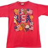 Vintage 1996 USA Sports Graphic Patriotic Red Large MIS TEE V-US Unisex T-Shirt