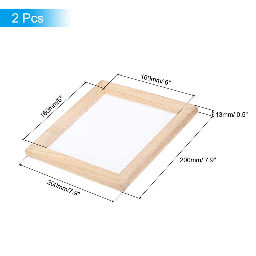 Wooden Paper Making Screen Single Paper Making Mould Deckle Papermaking Supplies Frame for Paper Making DIY Crafts Wood Color