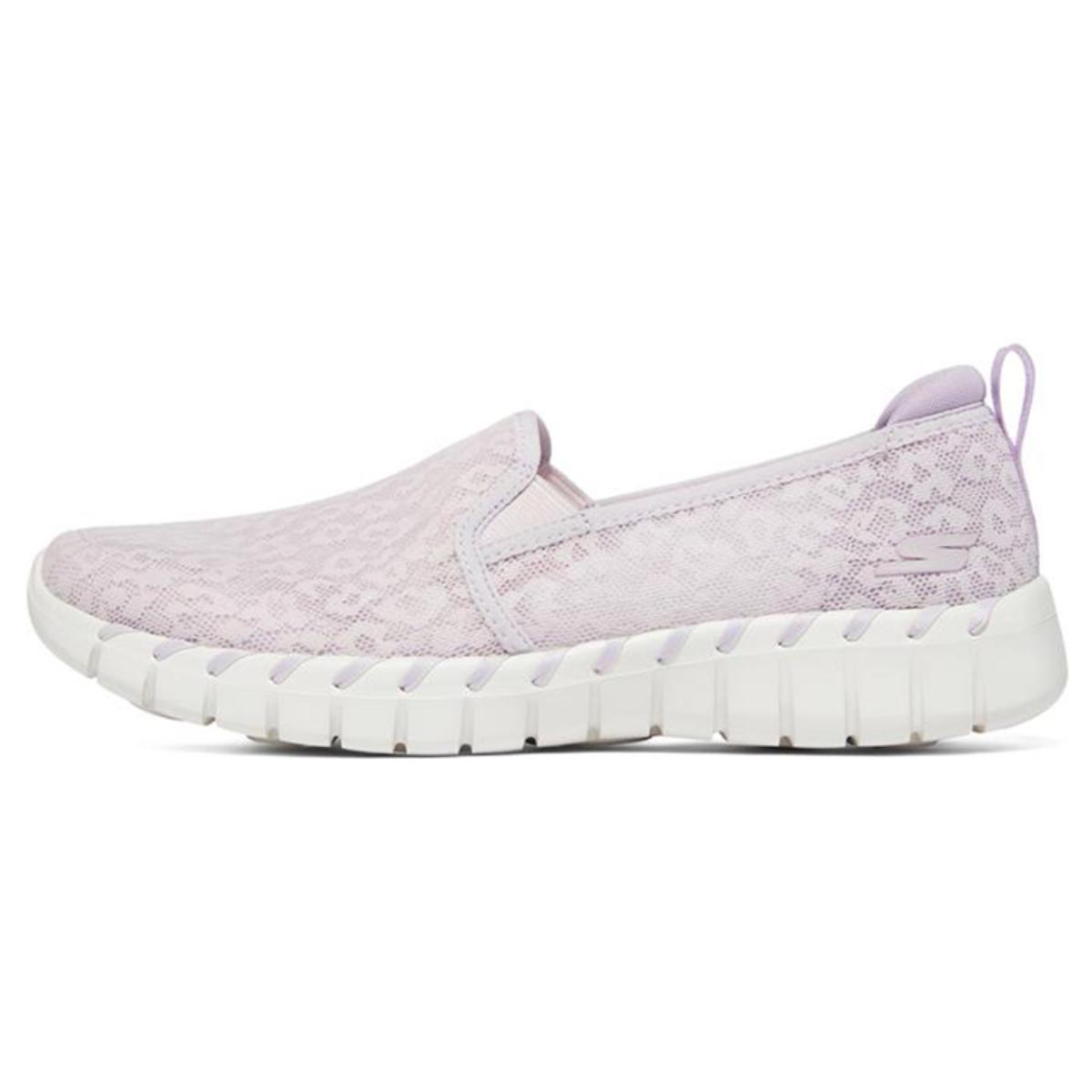 Skechers Go Walk Smart 2 Винтажные Легко надевать Амортизирующие противоскользящие и износостойкие низкие повседневные туфли женские цвет лаванды 36