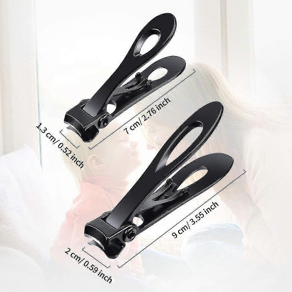 2pcs Oversized Thick Nail Clippers Wide Jaw Nail Cutter For Toenails