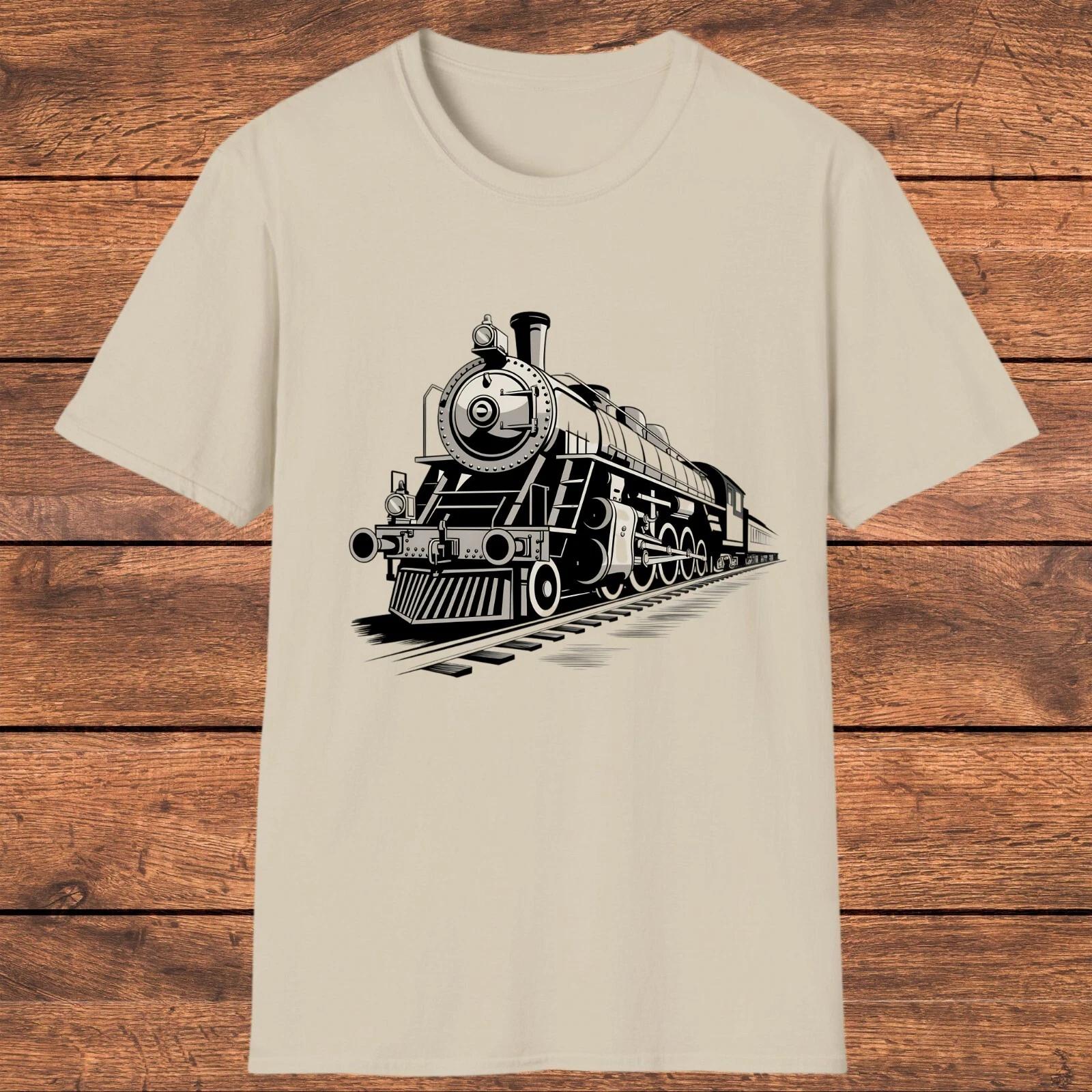 Vintage Train Shirt, Retro Locomotive Tee, Steam Train Design, Train Lover Gift S