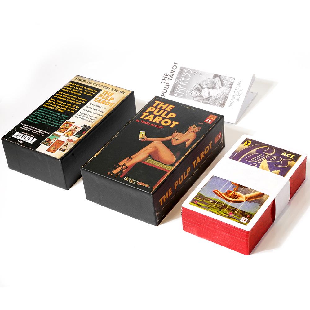 Pulp Taro Gift Box: Gold-Edged Tarot Cards with Hot Stamping