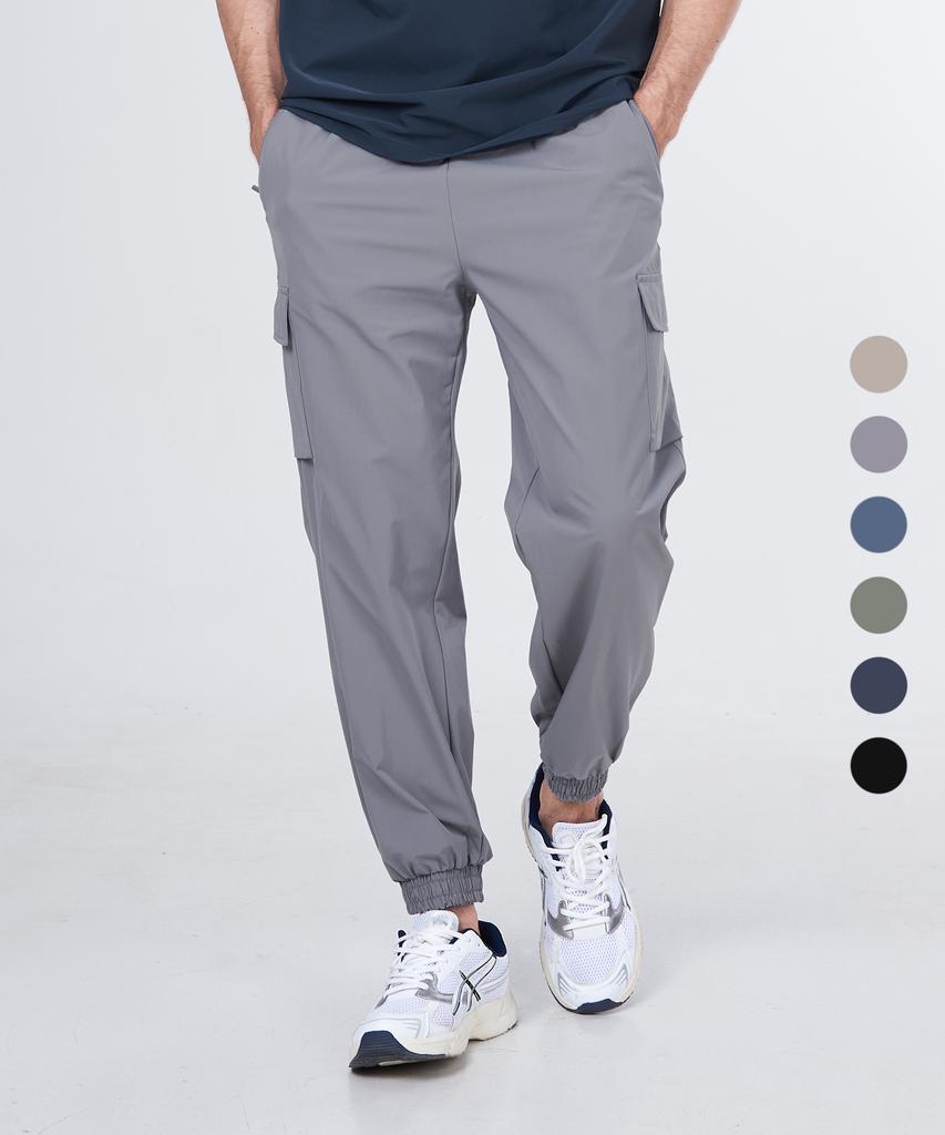 EZBUY Cargoway Men'S Nylon Cargo Jogger Elastic Pants 6 Colors (Type B)