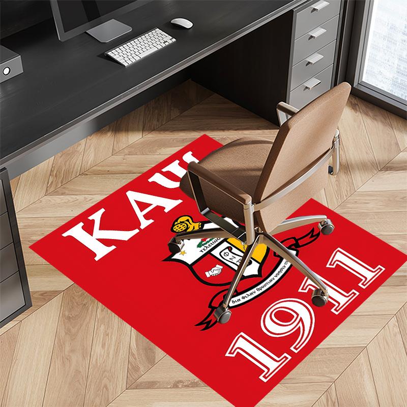 1pc Kappa Alpha Psi Print Area Rug - Soft, Washable Non-Slip Indoor Mat for Office Chairs, Living Room, Home Office Decorative Rug