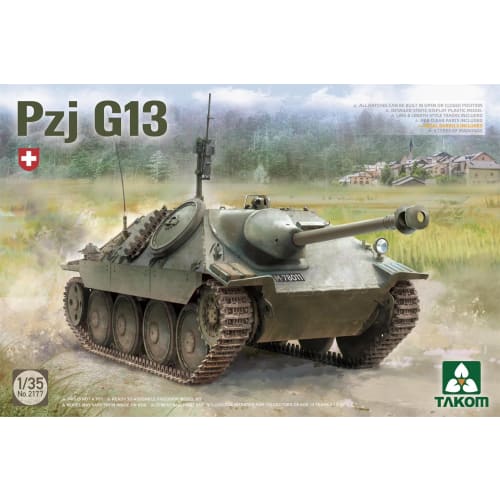 Takom 1/35 Scale Swiss Pzj G13 Tank Destroyer Plastic Model Kit TKO2177