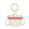 Handcrafted Knit Flower Small Pearl Handbag With Interior Pouch For Casual Outings