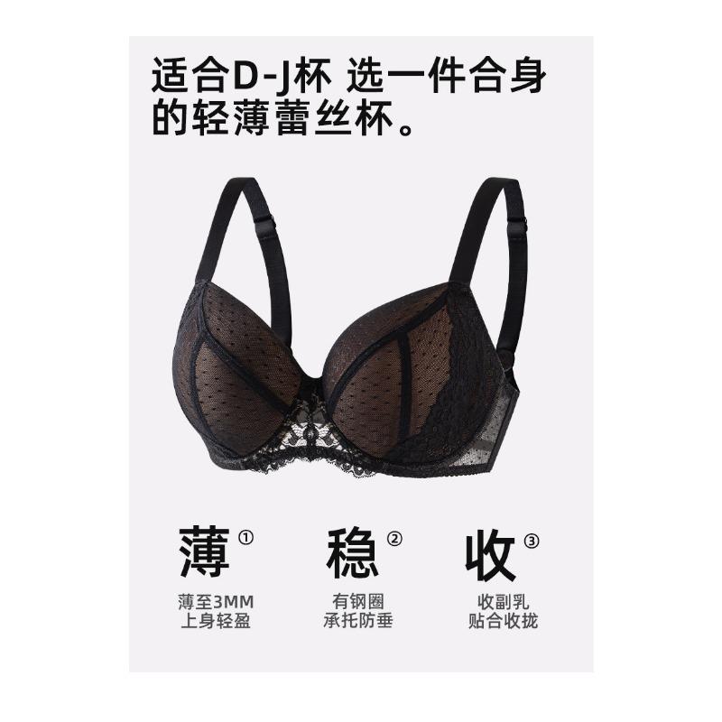 Plus Size Lace Full Cup Women Bra Comfortable Breathable For Large Bust Underwear