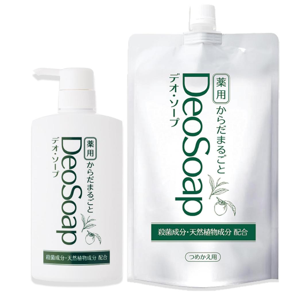 Medicated Body Deo Soap and refill 500mL Odor and Body Odor Acne Iimono Kingdom (bottle set each) [Body Control, Unisex, Antibacterial, Disinfectant,