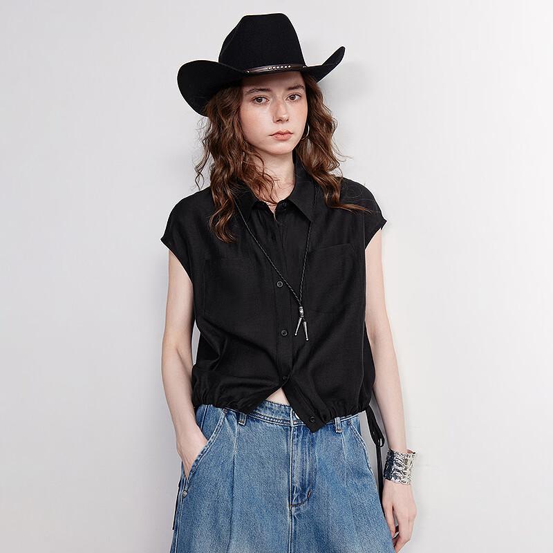 Chuyu Women's Lyocell Acetate Drawstring Shirt