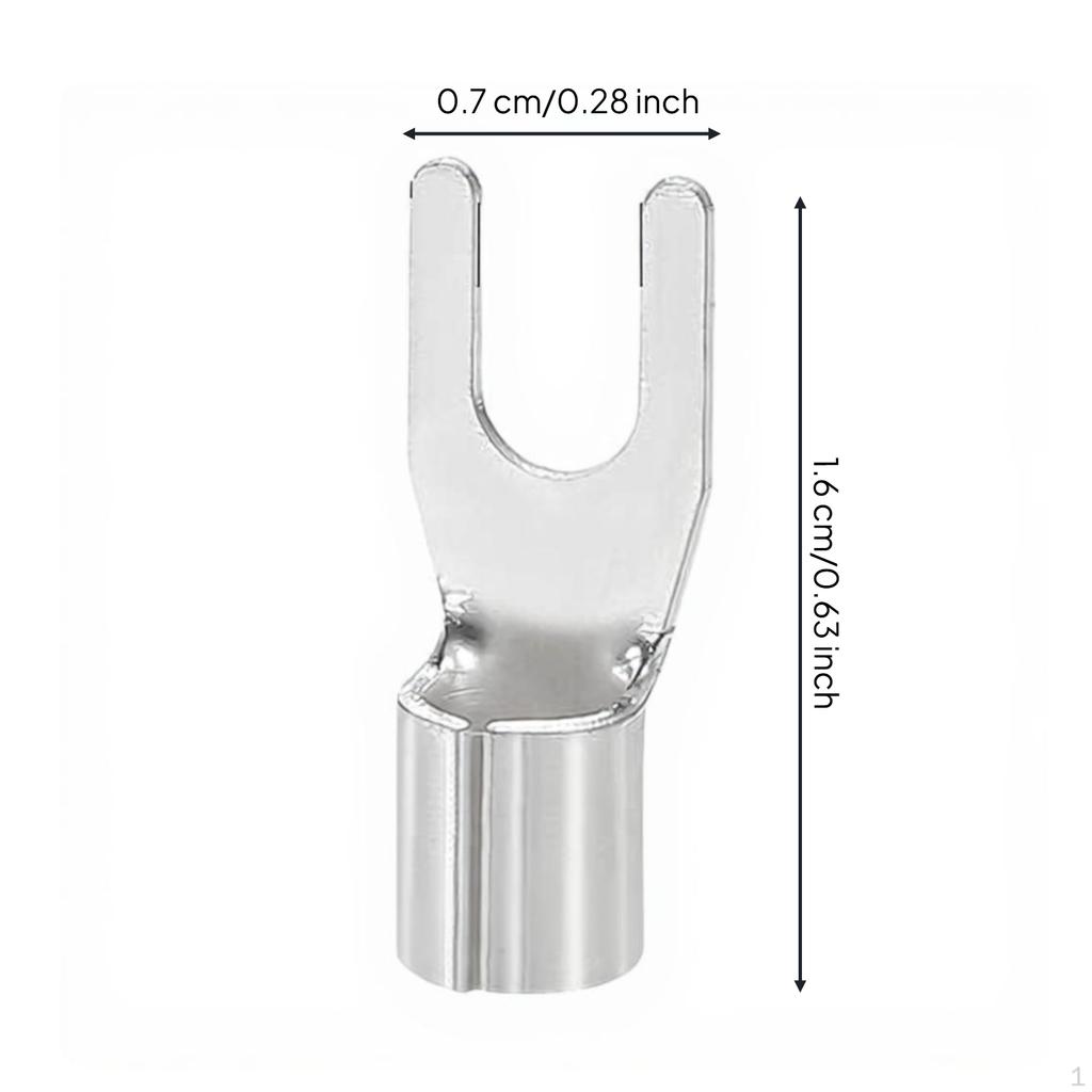 U Ushaped Type Terminal, Copper Crimp Connector, Power Wire Lug, NonInsulated UT0.53 100pcs Other