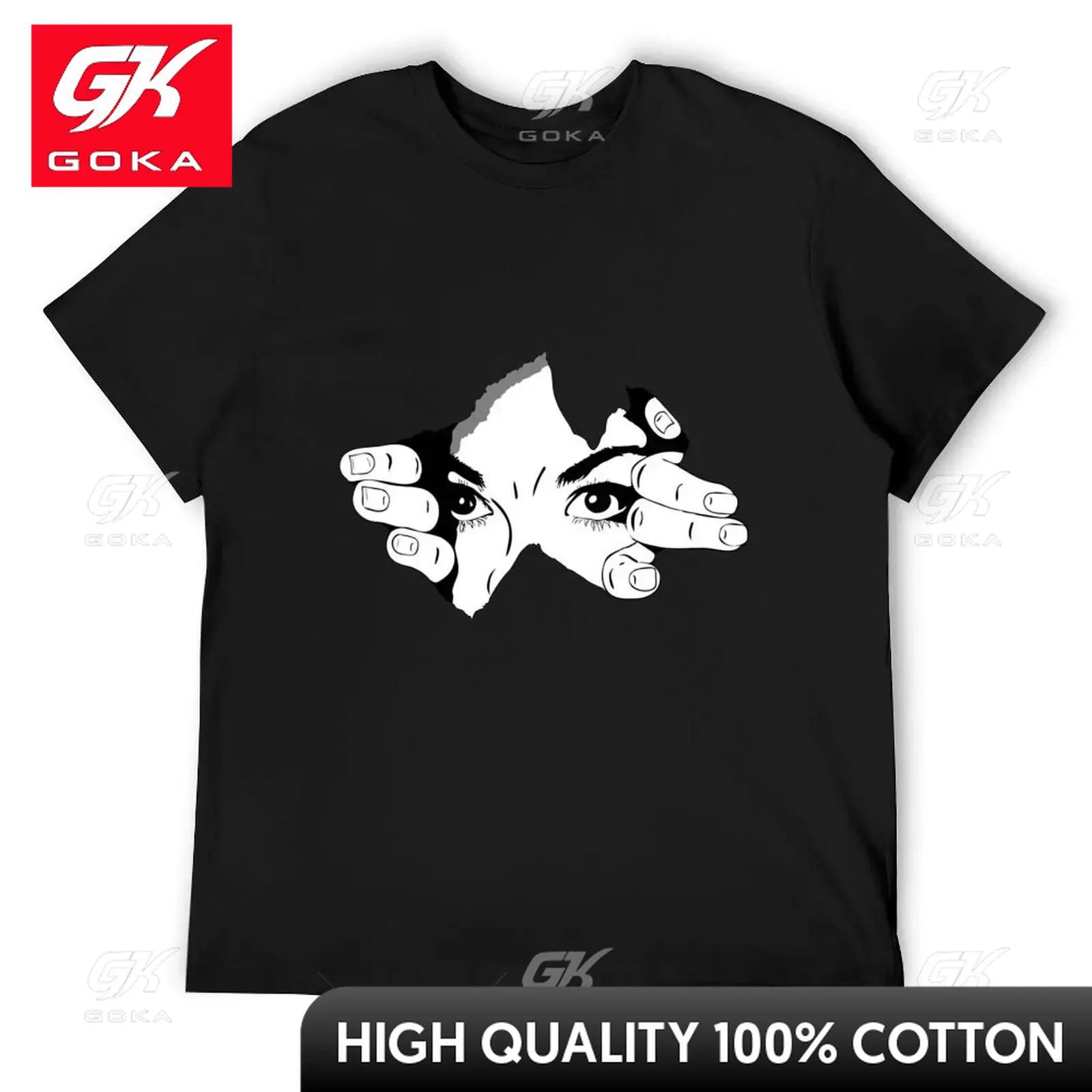 

HuUnisex Eye and Hand TShirt Short Sleeve Tee Shirts Graphic Vintage Outfits for Unisex Cute Funny Vintage Graphic T Shirts 4XL