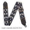 Adjustable Guitar Strap Embroidered Nylon Shoulder Strap Leathers End Guitar Straps for Bass, Electric & Acoustic Guitar