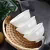 Kangfutao Pure White Ceramic High-Foot Rice Bowl