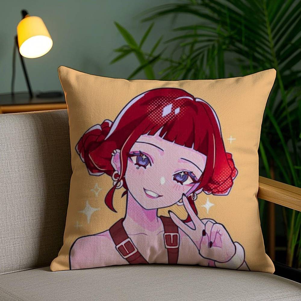 Anime Kpop D-Demon H-Hunters Pillow Case Sofa Short Plush Double-sided HD Printing Room Home Office Gift Cushion Cover