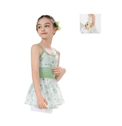 ProDance Yellow/Green Kids  Ballet Leotard/Camisole PK011N (Goose Yellow, Size 130)