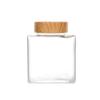 New Wide Mouth Transparent Honey Glass Jar - Thick Square Design for Bird's Nest and Jam
