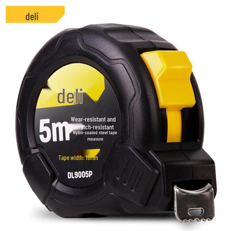 Deli Nylon Coated Steel Tape Measure 5m x 19mm (2-Pack)