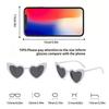 10 pairs of white heart-shaped fashionable glasses designed for both men and women suitable for party enthusiasts