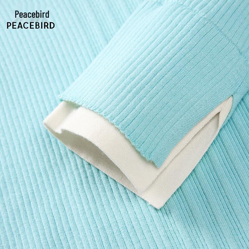 PEACEBIRD Women's Slim Fit Round Neck Knit Sweater