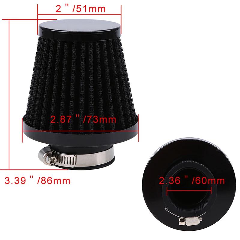 Universal Motorcycle Carburetor Air Filter Cleaner Intake Induction Kit Mushroom Head Air Filter Cleaner 35-60mm