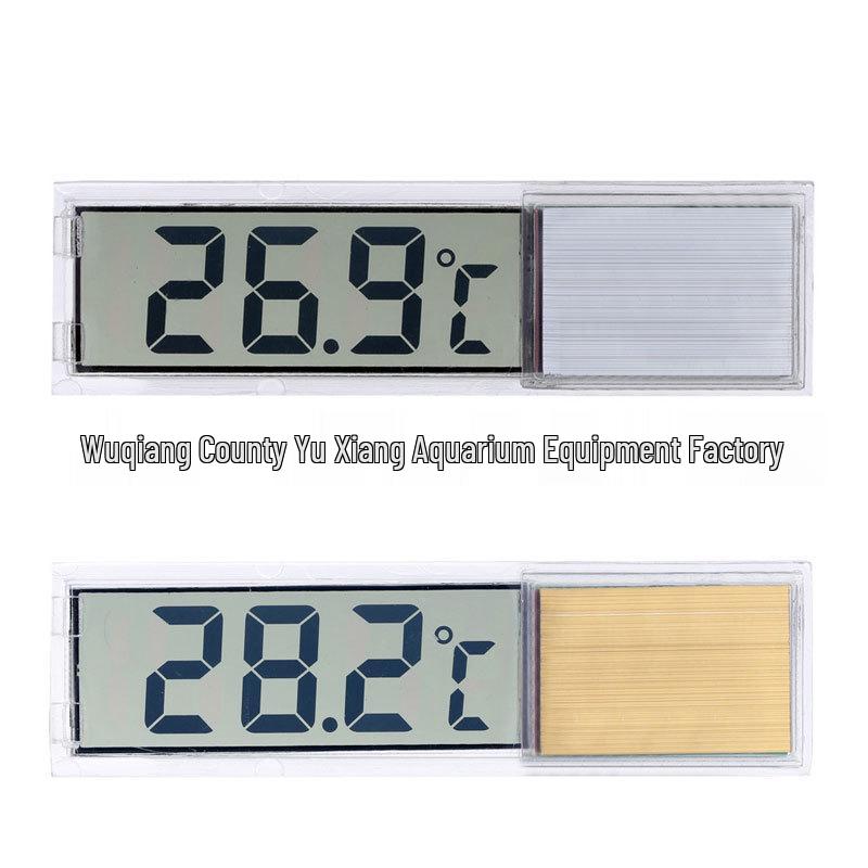 

3D LED Stick-on Electronic Aquarium Thermometer серебряный