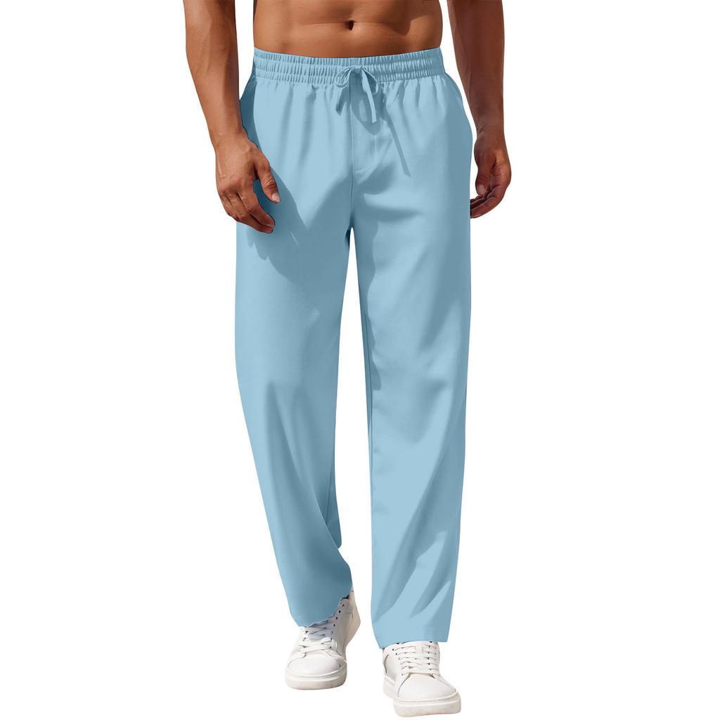 Herren Overalls Kordelzug Multi Pocket Freizeithose Wanderhose Baumwolltwillhose