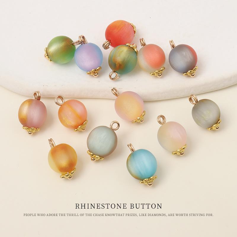 5pcs Flower Tray Gradually Change Color Buttons Chinese Style Tang Style Cheongsam Hanfu Button Shirt Cardigan Sweater Round Bead Buttons